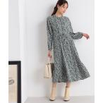 ワンピース 花柄プリーツワンピース