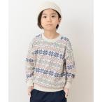 トレーナー  綿100% 総柄裏毛トレーナー キッズ 子供服 男の子 女の子