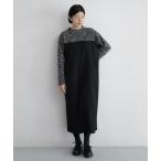 ショッピングコンビ ワンピース ツイードカット　コンビワンピース