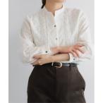 ブラウス シャツ 「予約」コットンペイズリー刺繍　スキッパーブラウス レディース