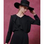ブラウス シャツ 「LOULOU WILLOUGHBY」ラッフルスカーフブラウス レディース