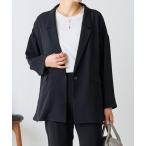 ジャケット テーラードジャケット トロミダブルクロスジャケット レディース