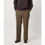 スラックス モダンチェック ノープリーツ ワイドストレート パンツ メンズ