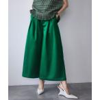パンツ 「2025AW」サテン タック ガウチョパンツ キュロットパンツ ワイドパンツ レディース