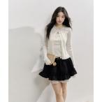 ショッピングローズ カーディガン ローズ刺繍ニットカーディガン SP25f001「SunsetPark」 レディース