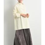 ショッピング体型カバー tシャツ 変形衿ニットチュニック 長袖｜ゆったりシルエット｜大人カジュアル｜体型カバー｜上品 レディース