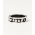 [DIESEL] кольцо 5.5 серебряный × черный мужской 
