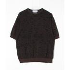 「TOMORROWLAND」 半袖ニット S ブラウン メンズ