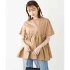 「SHIPS Colors」 半袖カットソー ONE SIZE ベージュ レディース