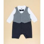 ショッピングコムサ ベビー服 ロンパース フェイクレイヤード カバーオール