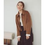 ショッピングブルゾン ブルゾン アウター 「Oggi掲載」ステンカラーフェイクスエードブルゾン レディース