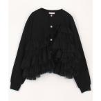 カーディガン VIVIANO/ヴィヴィアーノ Tulle Jersey Cardigan / VW-AW25-T14 / チュールジャージカーディガン