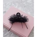 ヘアクリップ チュールタイニーリボンバンスクリップ