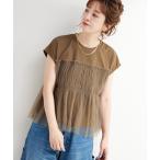 tシャツ 「WEB限定」手洗い可 / チュールドッキングプルオーバー レディース
