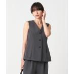 ショッピングジレ ベスト ジレ ダブルクロス ベスト -ウォッシャブル- レディース