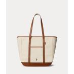 トートバッグ レザートリム キャンバス ミディアム ショッパー トート レディース