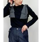 ショッピングリボン tシャツ 肩リボンカットソー レディース