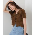ショッピングバブ tシャツ ライトスエード半袖メロウシャツ レディース
