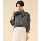 ショッピングウール ブラウス シャツ シアーウールボータイブラウス レディース