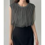 [Louere] безрукавка tops X-LARGE уголь женский 