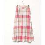 「BLUE LABEL CRESTBRIDGE」 フレアスカート 34 ピンク レディース