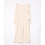 「Uhr」 長袖ワンピース - ベージュ