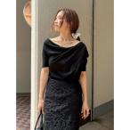 tシャツ タックデザインオフショルTee レディース
