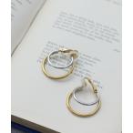  серьги комбинированный обруч нержавеющая сталь серьги женский 