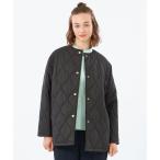 ノーカラーコート コート 「WEB＆一部店舗」リバーシブルキルティングコート レディース