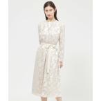 ショッピングSTUART ワンピース 「ウォッシャブル」フラワーシフォンカットジャガード　ワンピース