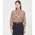 ショッピングSTUART ブラウス シャツ 「ウォッシャブル」フラワーペイズリー　ブラウス レディース