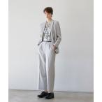 パンツ 「Precious掲載」ウールポリエステルストレッチ　パンツ レディース