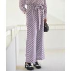 パンツ 「Precious掲載」「ウォッシャブル」ロープモノグラム パンツ レディース