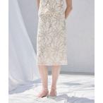 スカート 「ウォッシャブル」フラワーコードレース　スカート