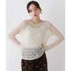tシャツ パッチワークレーストップ