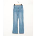 [TINA:JOJUN] обработка ботинки cut Denim брюки X-SMALL голубой женский 