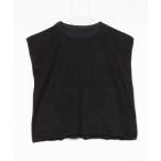 [KOBE LETTUCE] короткий рукав вязаный - черный женский 