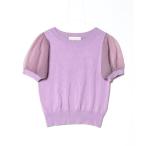 [31 Sons de mode] короткий рукав вязаный 36 лиловый женский 