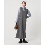 ショッピングワンピース ワンピース 「WEB限定」ドレープツイル キーネックワンピース ウォッシャブル