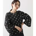 ブラウス シャツ Ｄｏｔランタンスリーブブラウス レディース