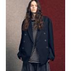 ジャケット テーラードジャケット 「UNISEX」4 Colors Chambray Washable Wool Prime-Over Peaked