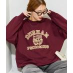 ショッピング長袖 トレーナー スウェット 限定展開　ビジュー ポイントタイガー プリント スウェット レディース