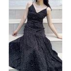 ワンピース ドットプリントナローワンピース