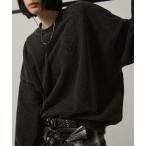 トレーナー スウェット 「Alfred Alex」ヴィンテージ加工スノーウォッシュアブストラクトジャガードオーバーサイズスウェット メンズ レディース