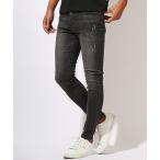 ジーンズ キャロットスキニーデニムパンツ メンズ レディース