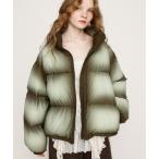 ブルゾン アウター FADED PRINT PUFFER JK フェイディド プリント パッファー ジャケット 秋服 冬服 レディース