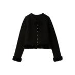 ショッピングファーファ カーディガン エコファートリムカーディガン レディース