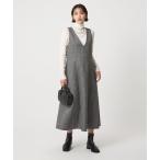 ショッピングマキシ ジャンパースカート 「size SHORTあり」TWEEDY  ツイーディー Vネック フレア ジャンパースカート