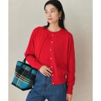 カーディガン ウール クルーネック カーディガン ウォッシャブル レディース