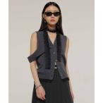ニット セーター NECK LACE SLEEVELESS KNIT/ネックレーススリーブニット レディース